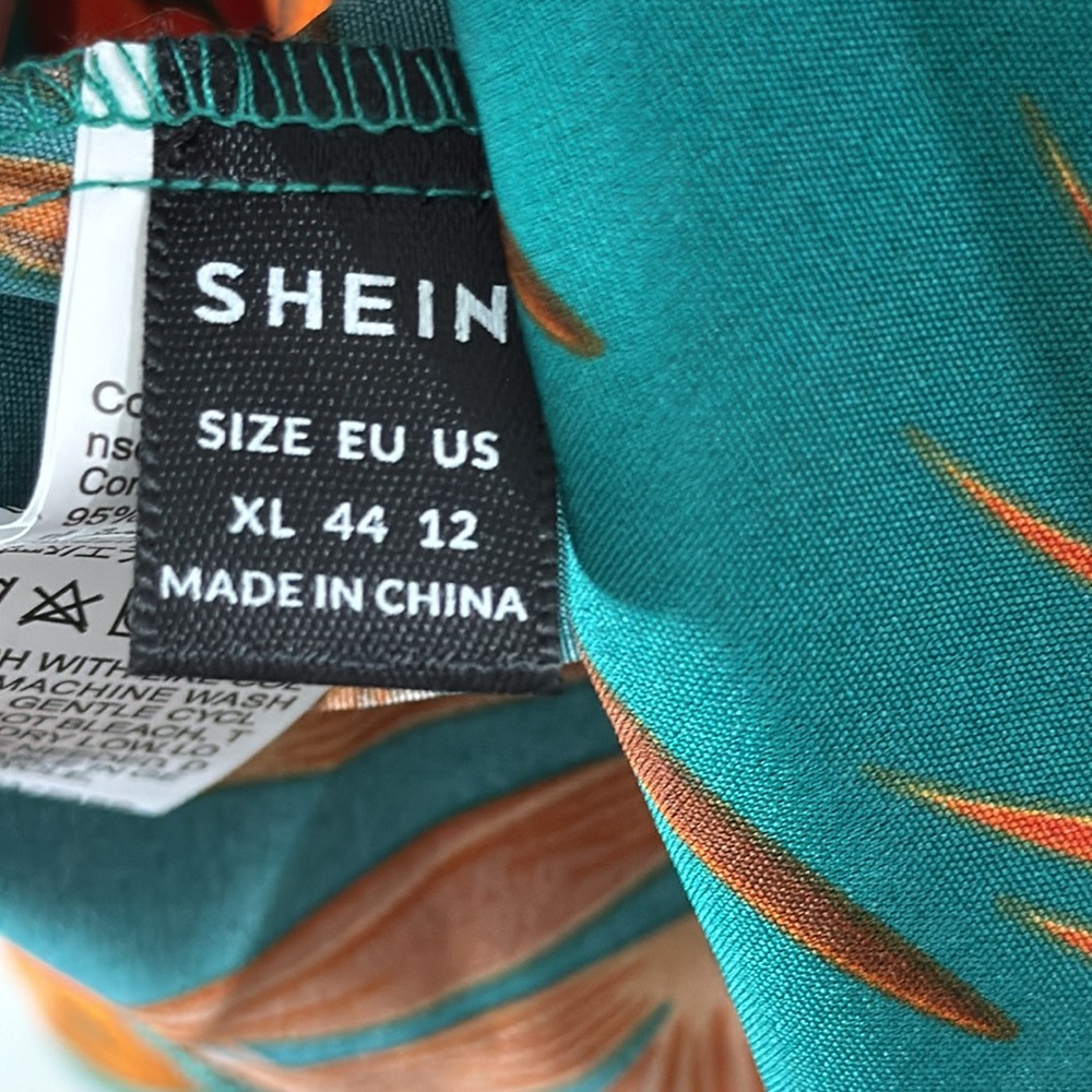 SHEIN Teal Floral Jumpsuit - Picture 4 of 5